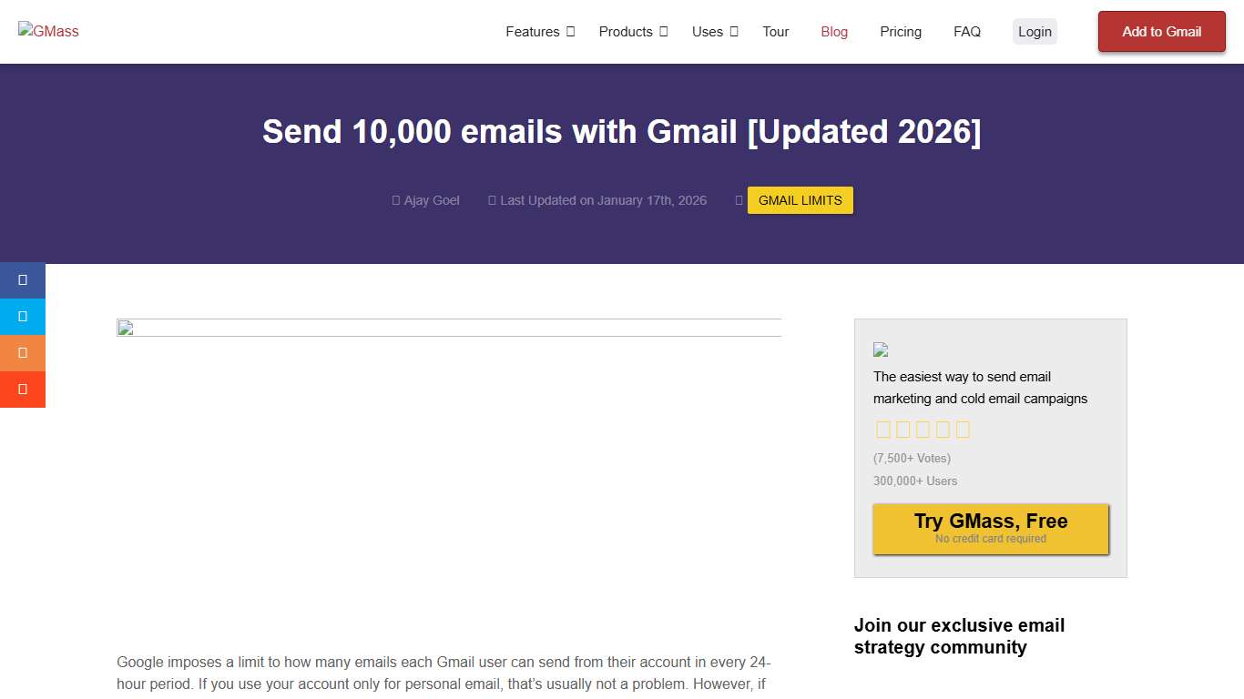 Send 10,000 emails with Gmail [Updated 2026]